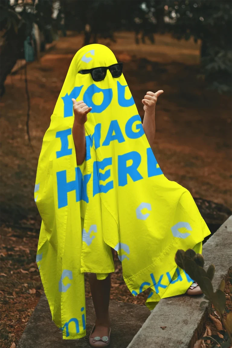 Yellow Blanket Mockup Template
