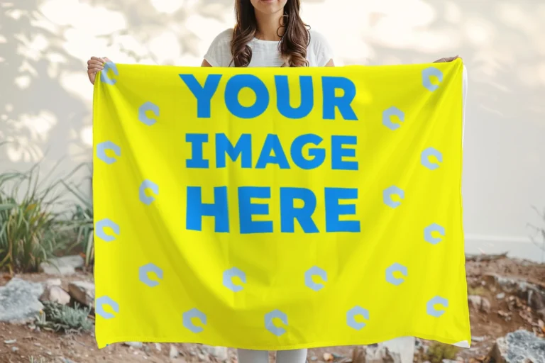 Yellow Blanket Mockup Template