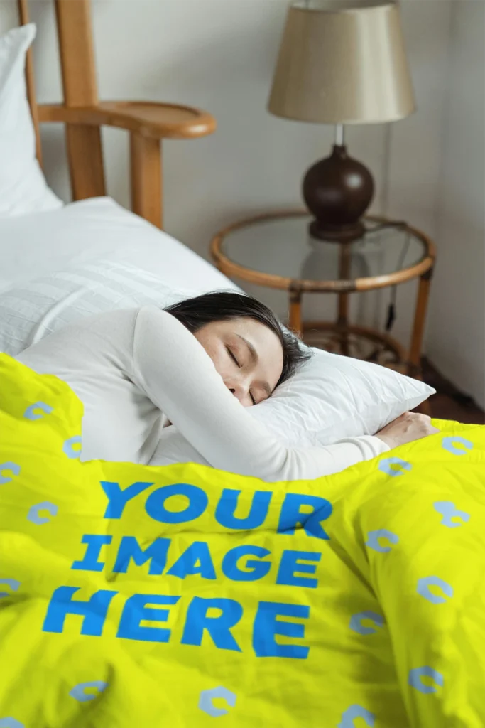 Yellow Blanket Mockup Template