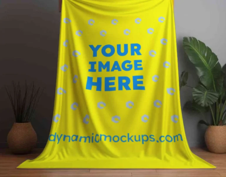 Yellow Blanket Mockup Template