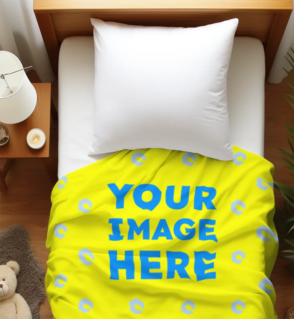 Yellow Blanket Mockup Template