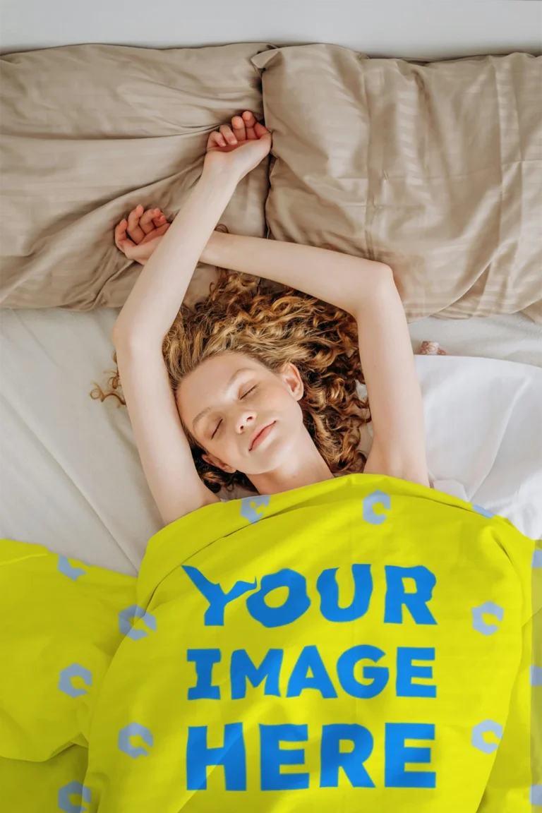 Yellow Blanket Mockup Template
