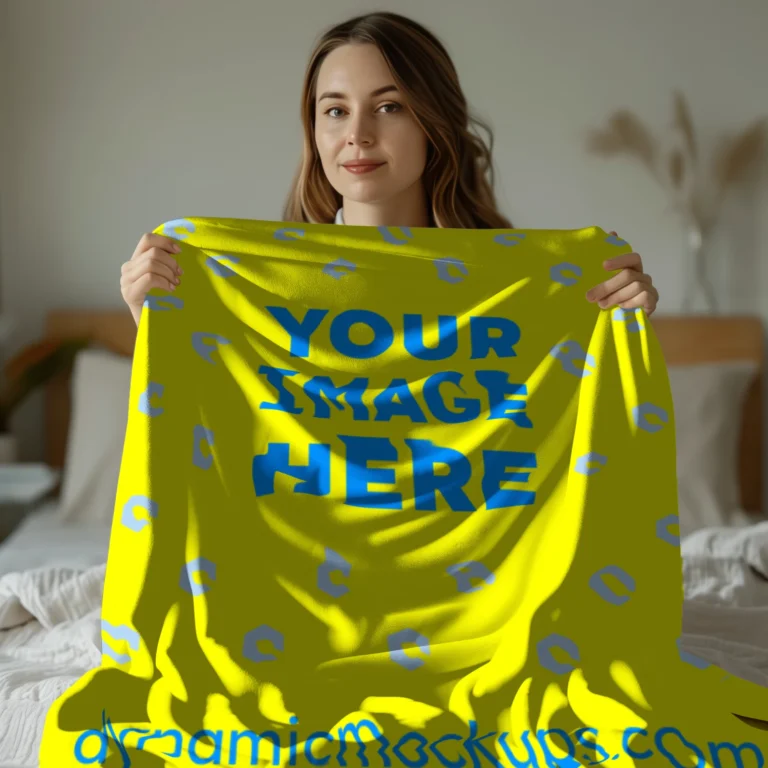 Yellow Blanket Mockup Template