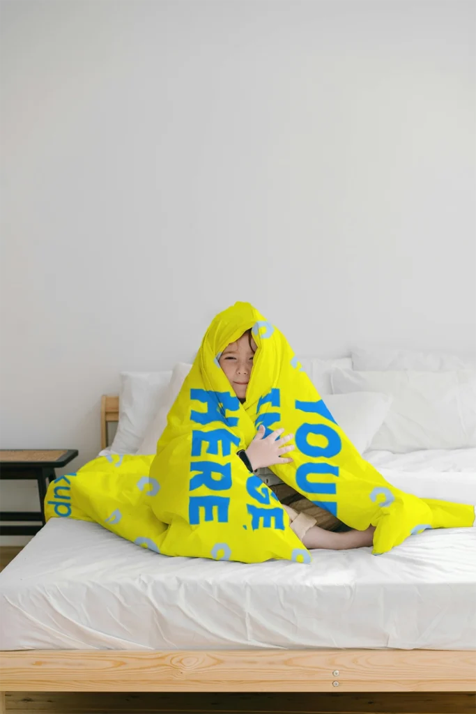 Yellow Blanket Mockup Template