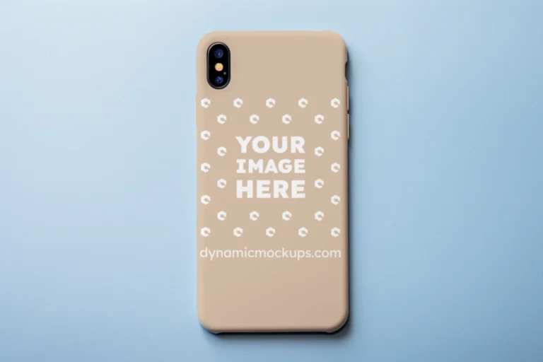 iPhone Beige Phone Case Mockup Template