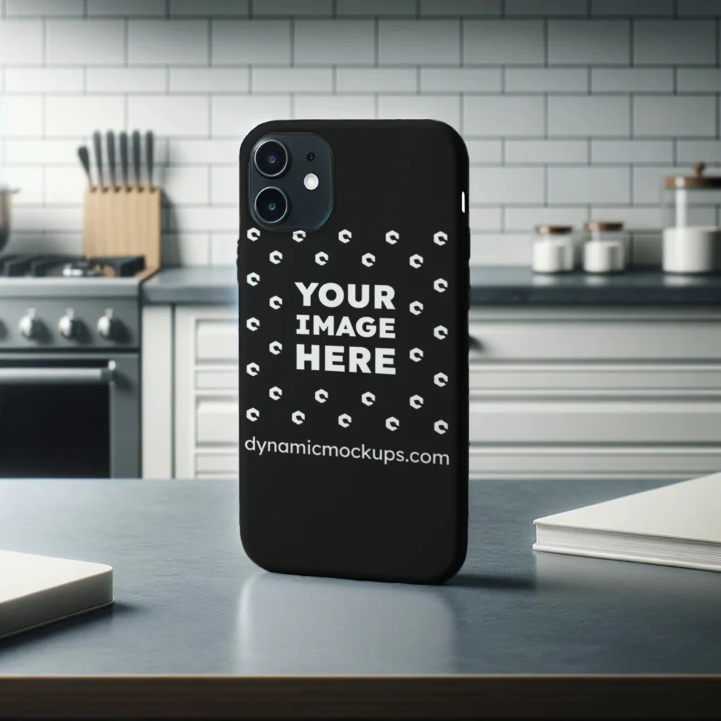 iPhone Black Phone Case Mockup Template