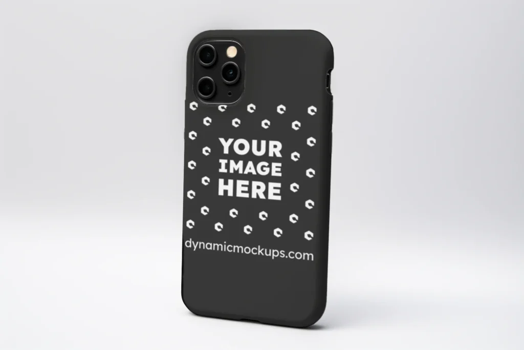 iPhone Black Phone Case Mockup Template
