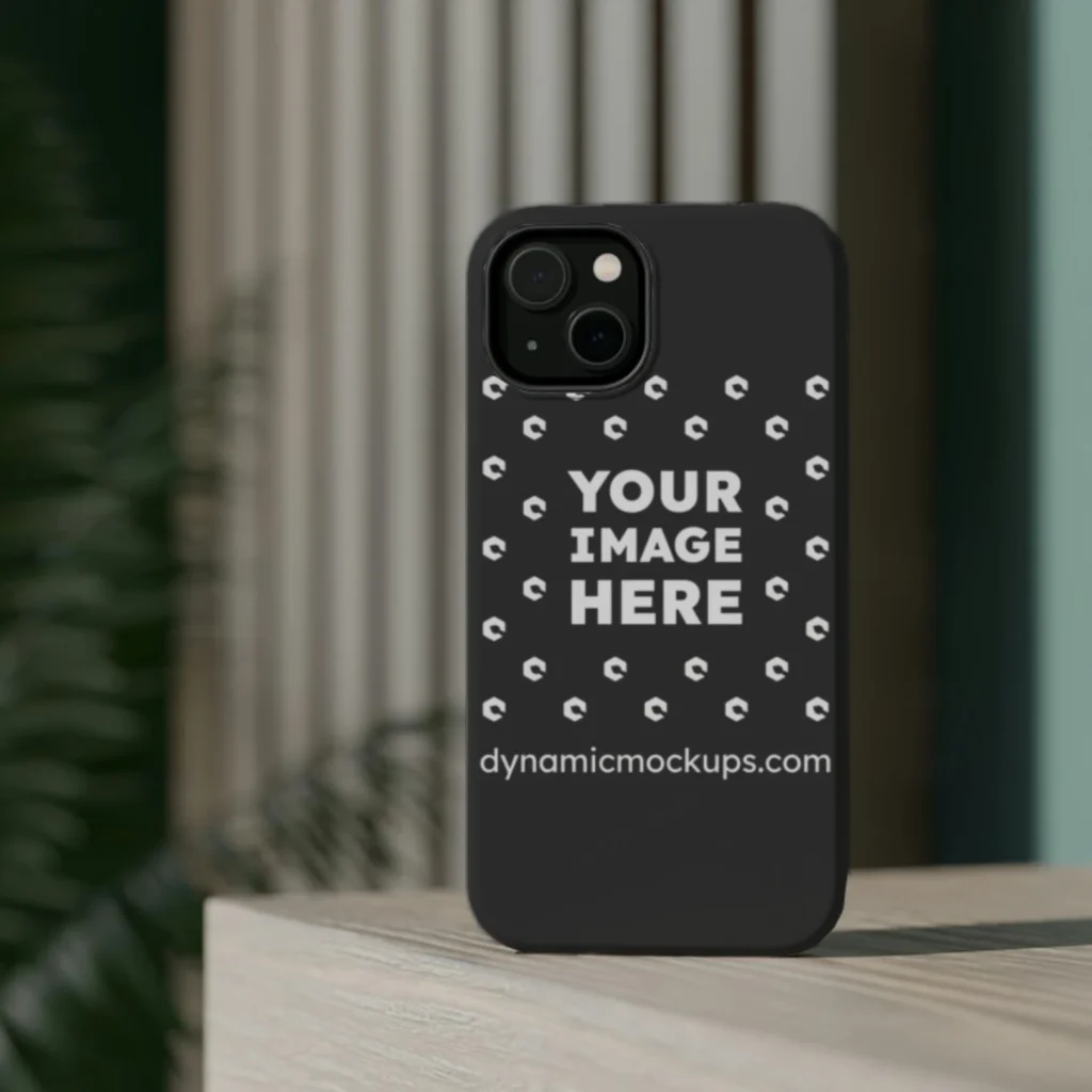 iPhone Black Phone Case Mockup Template