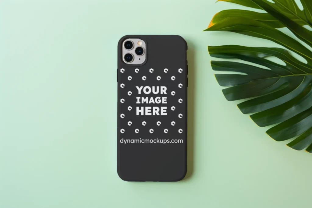 iPhone Black Phone Case Mockup Template