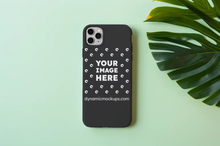 iPhone Black Phone Case Mockup Template