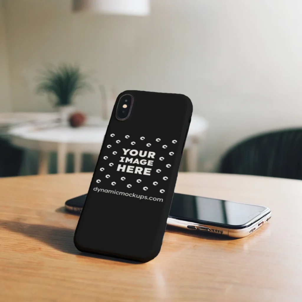 iPhone Black Phone Case Mockup Template
