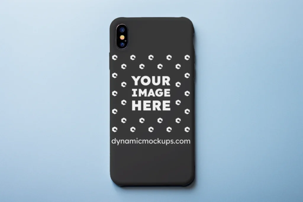 iPhone Black Phone Case Mockup Template
