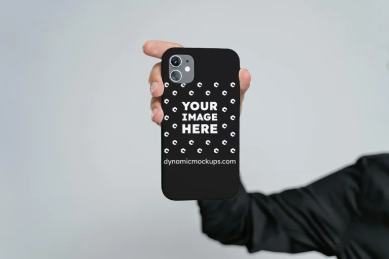 iPhone Black Phone Case Mockup Template