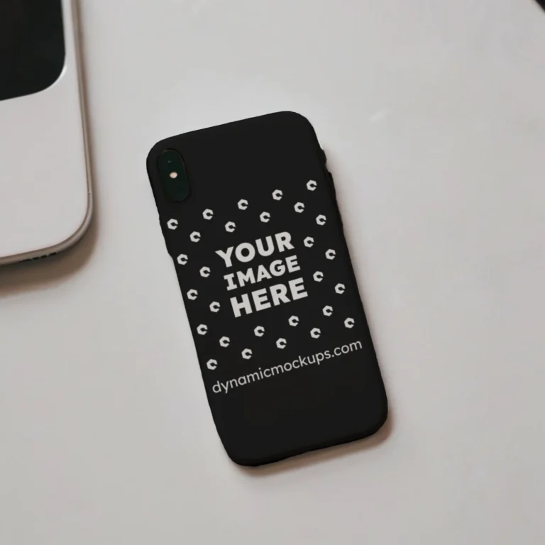 iPhone Black Phone Case Mockup Template