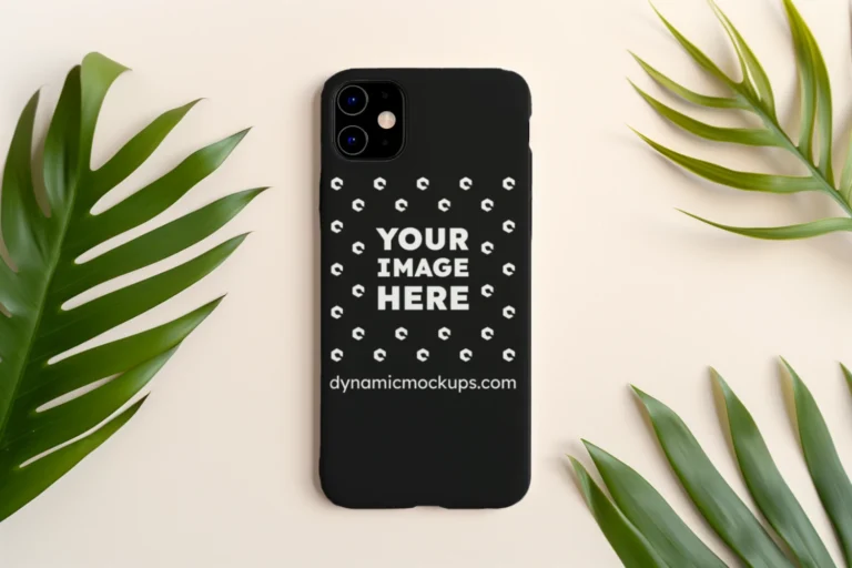 iPhone Black Phone Case Mockup Template