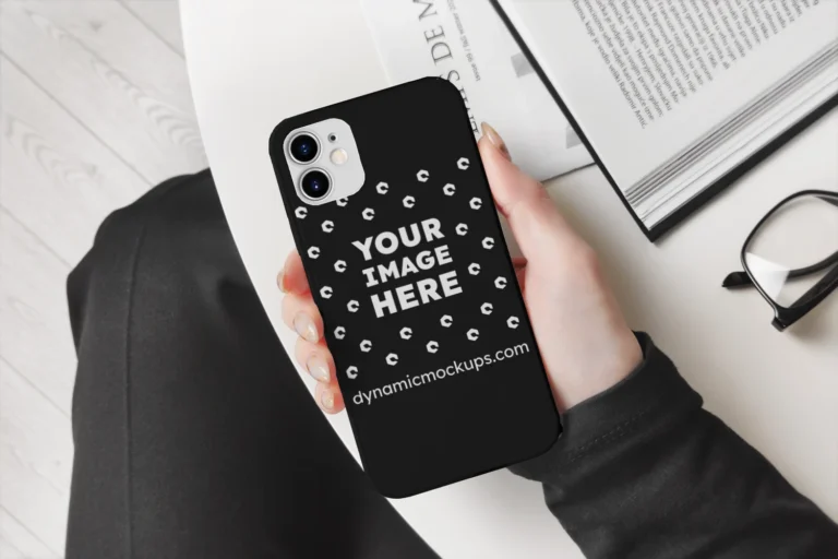 iPhone Black Phone Case Mockup Template