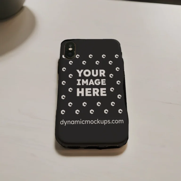 iPhone Black Phone Case Mockup Template