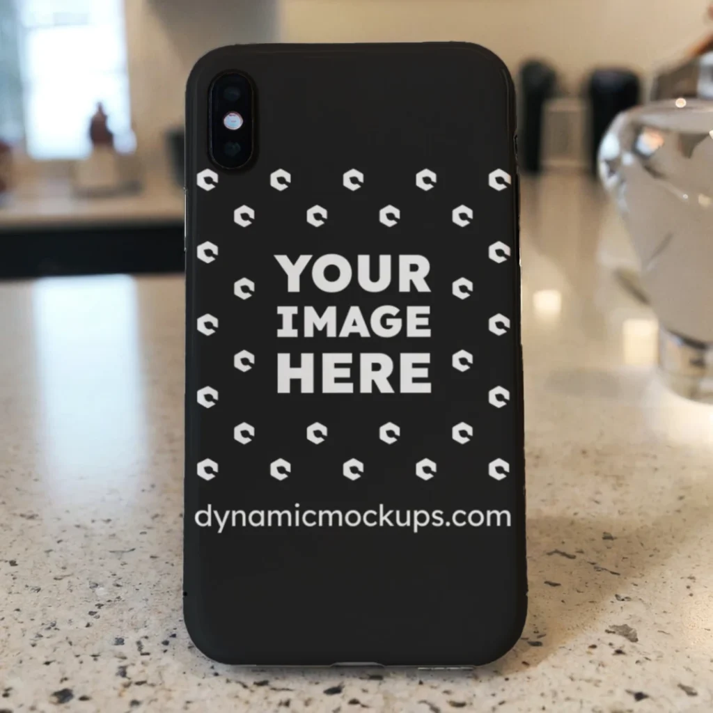 iPhone Black Phone Case Mockup Template