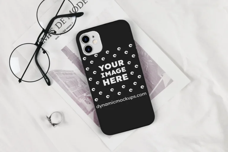 iPhone Black Phone Case Mockup Template