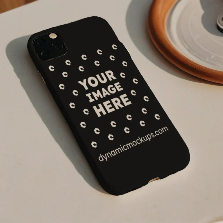 iPhone Black Phone Case Mockup Template