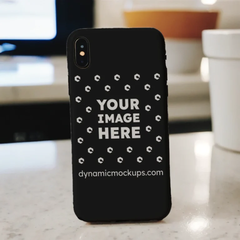 iPhone Black Phone Case Mockup Template