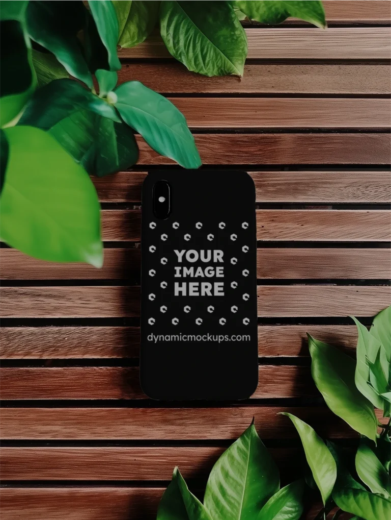 iPhone Black Phone Case Mockup Template