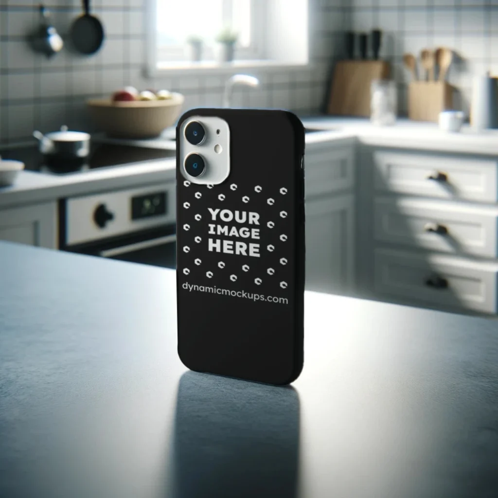 iPhone Black Phone Case Mockup Template