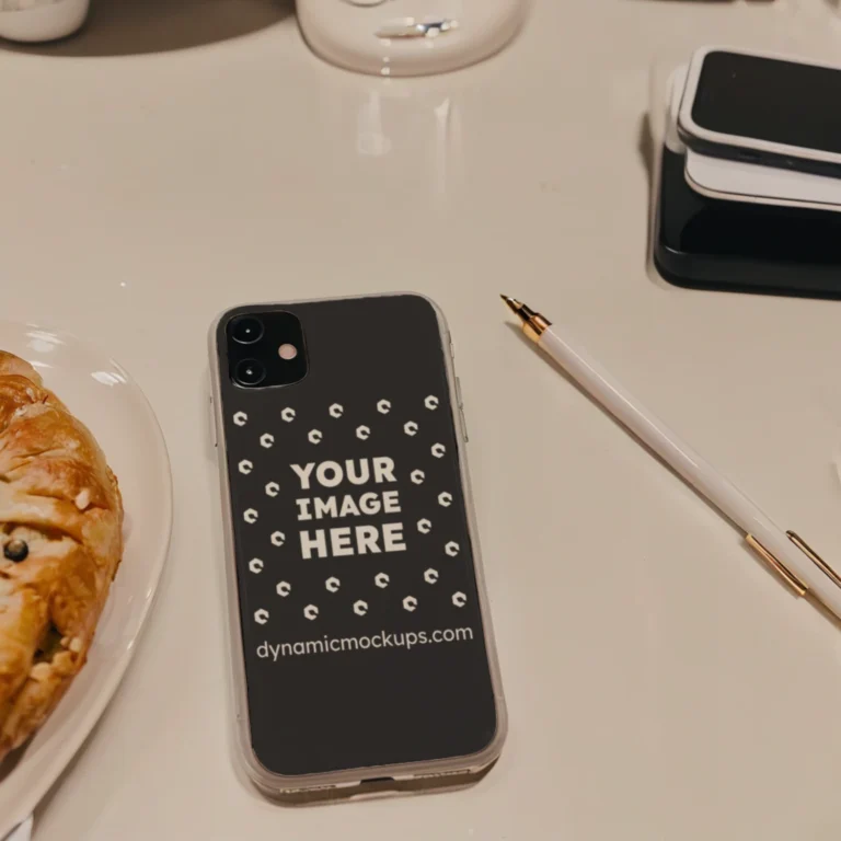 iPhone Black Phone Case Mockup Template