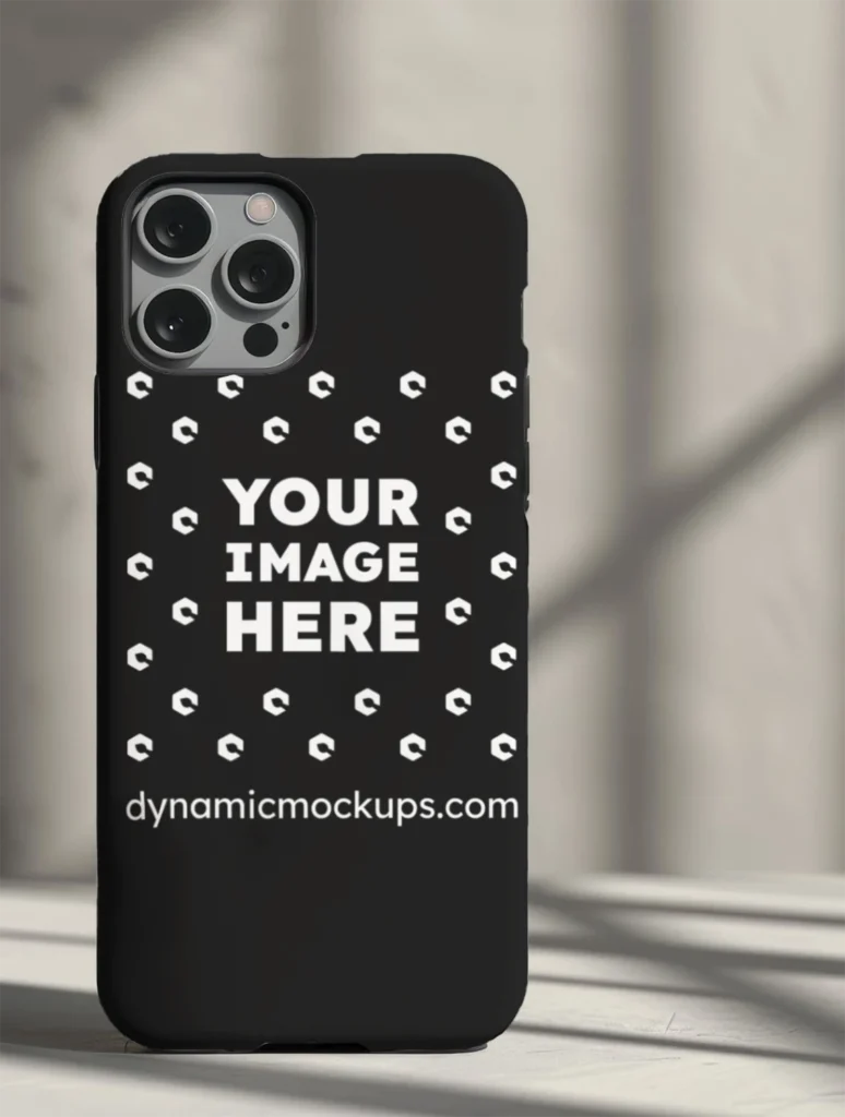 iPhone Black Phone Case Mockup Template