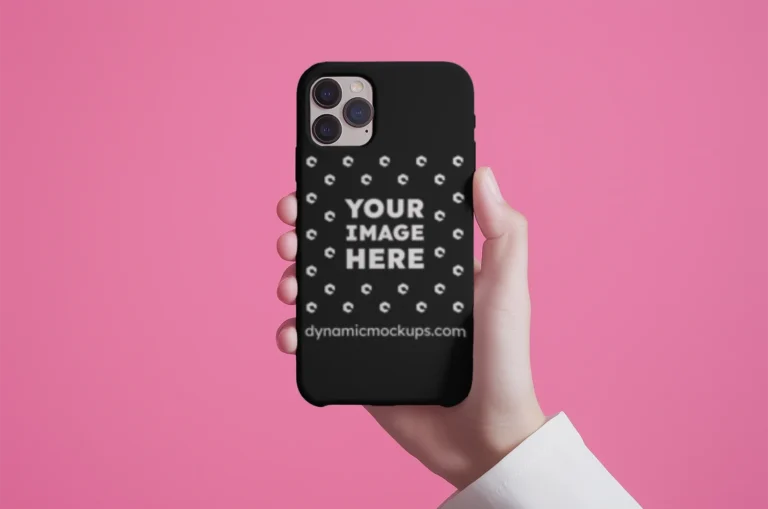 iPhone Black Phone Case Mockup Template