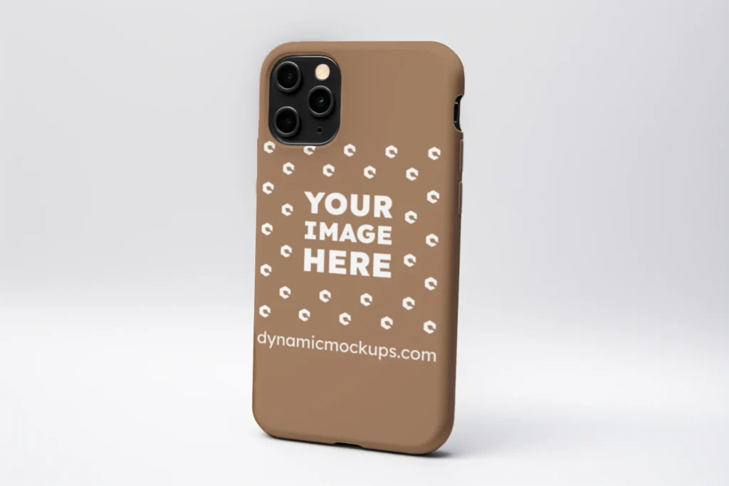 iPhone Brown Phone Case Mockup Template