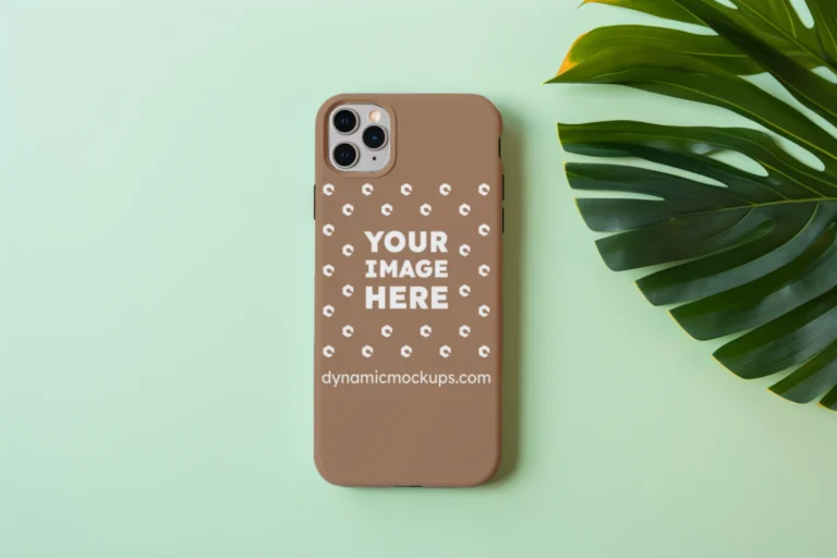 iPhone Brown Phone Case Mockup Template