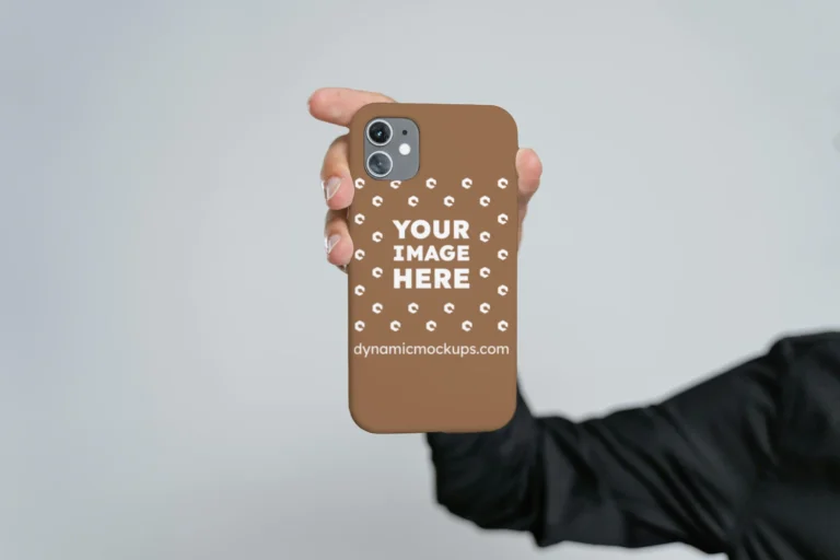 iPhone Brown Phone Case Mockup Template