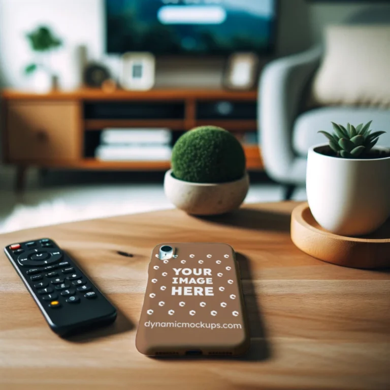 iPhone Brown Phone Case Mockup Template