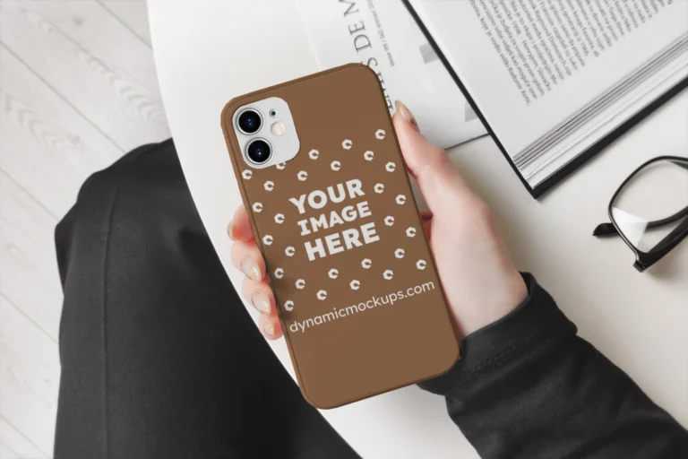 iPhone Brown Phone Case Mockup Template
