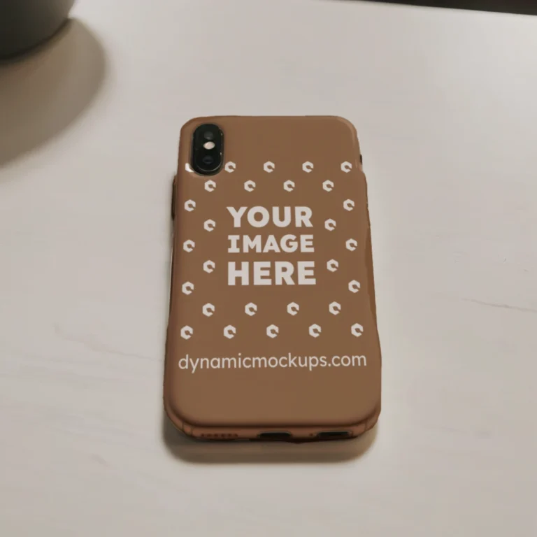 iPhone Brown Phone Case Mockup Template
