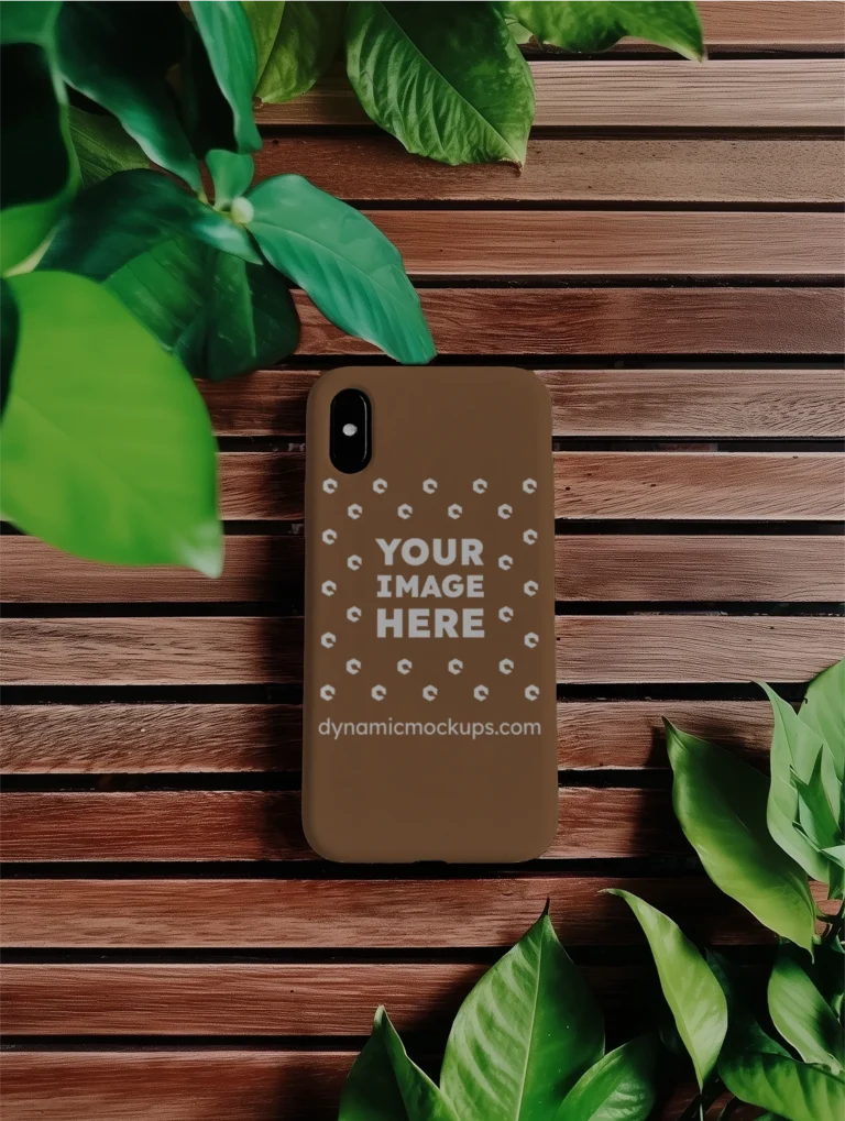 iPhone Brown Phone Case Mockup Template