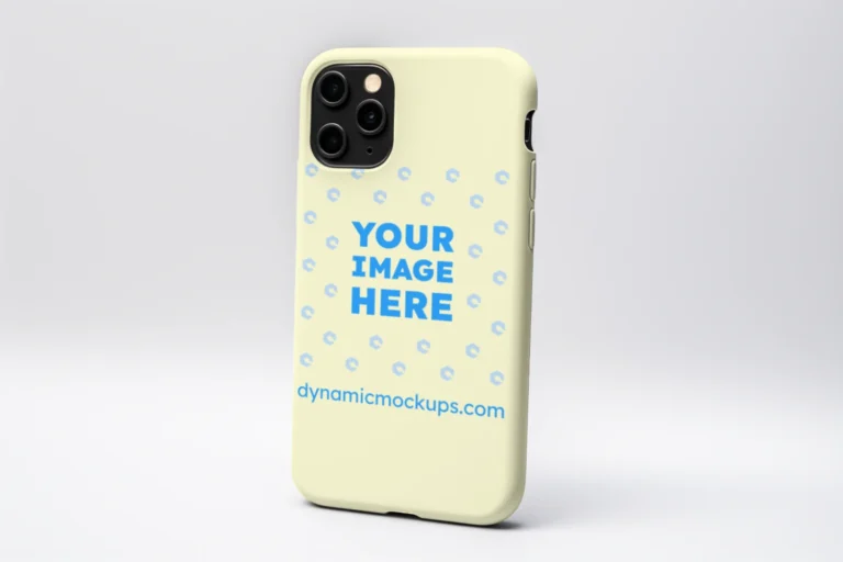 iPhone Cream Phone Case Mockup Template
