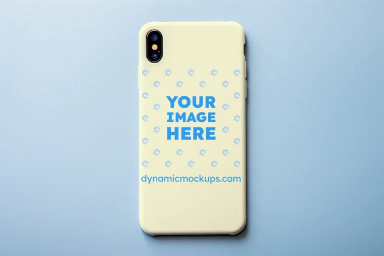 iPhone Cream Phone Case Mockup Template