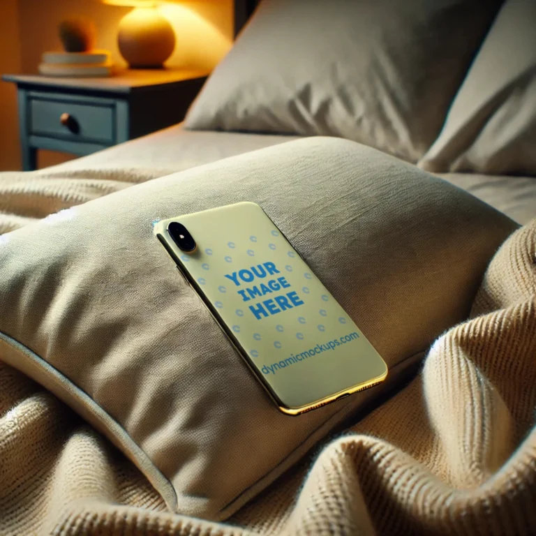 iPhone Cream Phone Case Mockup Template