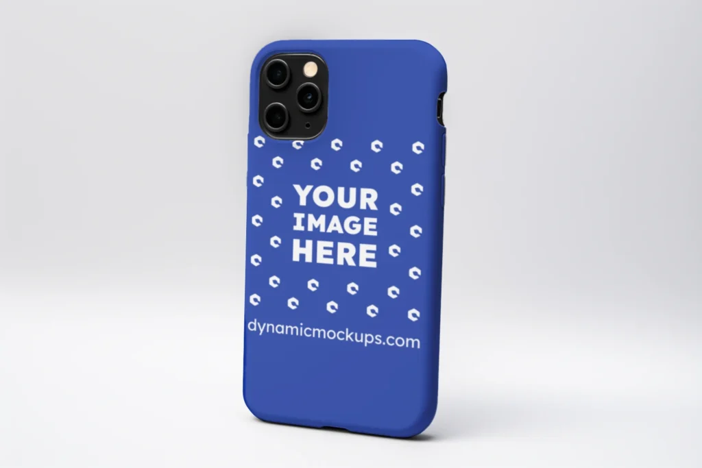 iPhone Dark Blue Phone Case Mockup Template