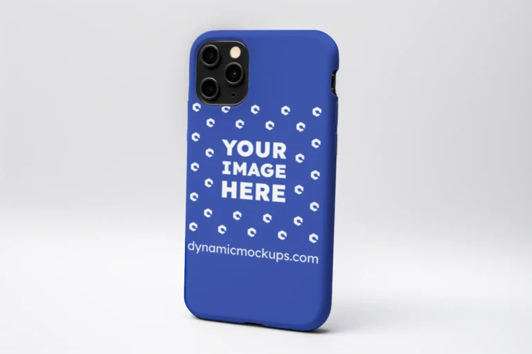 iPhone Dark Blue Phone Case Mockup Template