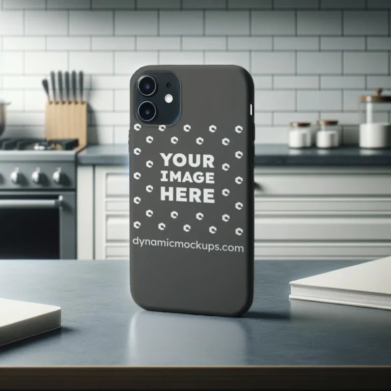 iPhone Dark Gray Phone Case Mockup Template