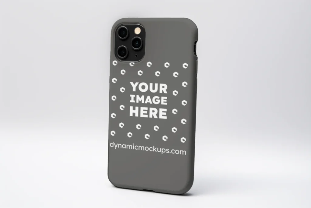 iPhone Dark Gray Phone Case Mockup Template