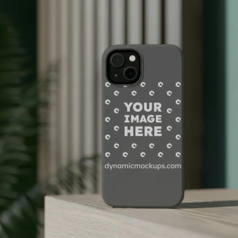 iPhone Dark Gray Phone Case Mockup Template