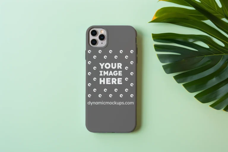 iPhone Dark Gray Phone Case Mockup Template