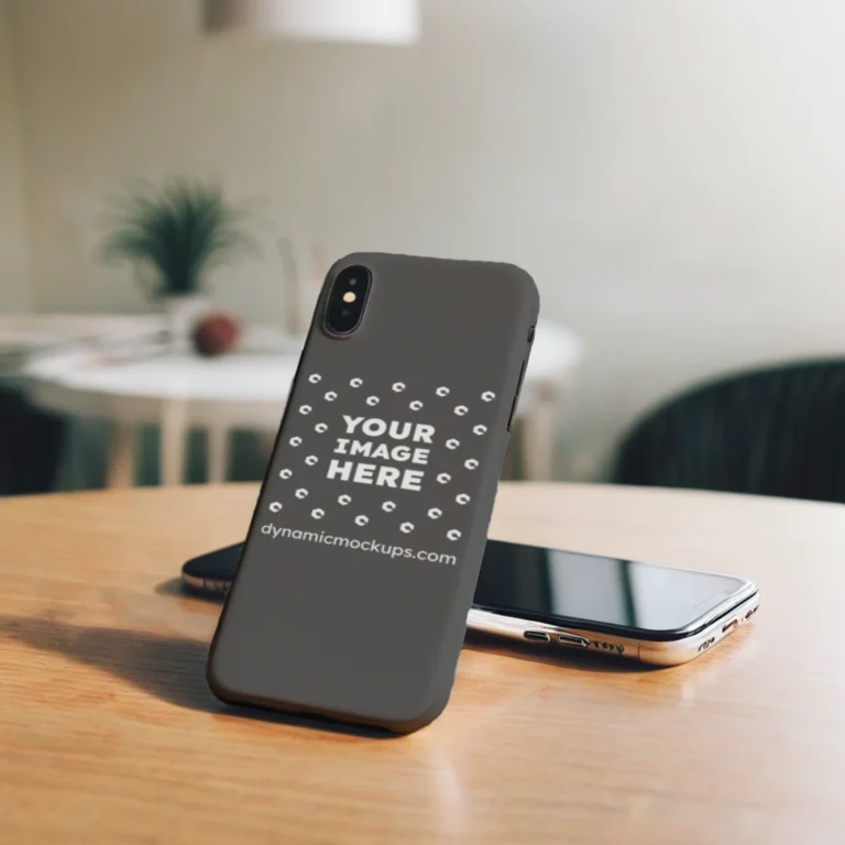 iPhone Dark Gray Phone Case Mockup Template