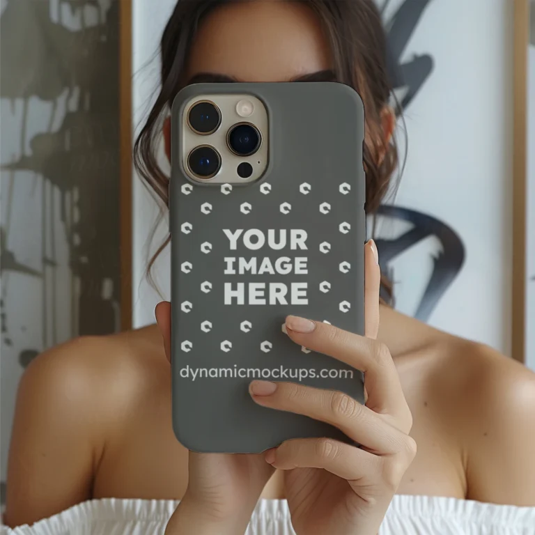 iPhone Dark Gray Phone Case Mockup Template
