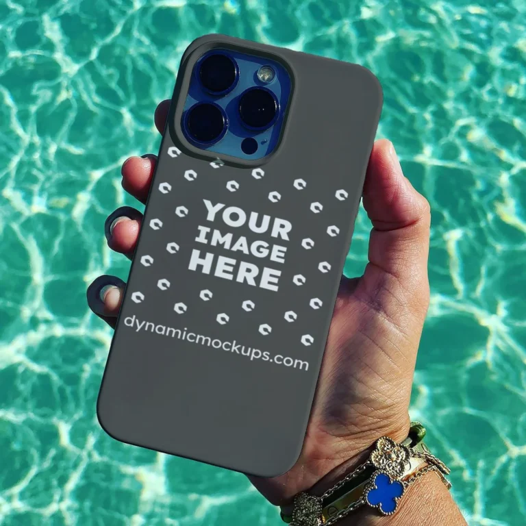 iPhone Dark Gray Phone Case Mockup Template