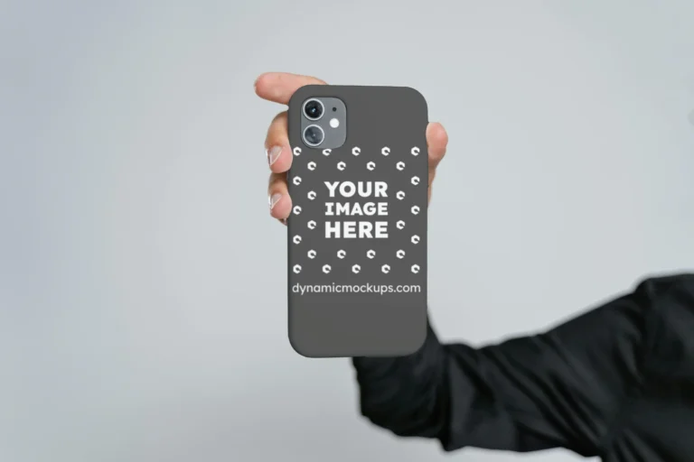 iPhone Dark Gray Phone Case Mockup Template